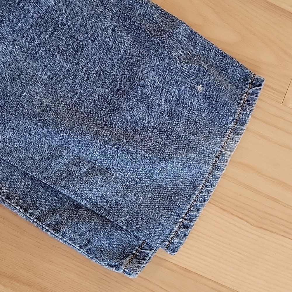 Levi’s 505 Jeans 36x32 Men’s Regular Fit Blue Denim Straight Leg Distressed - Picture 7 of 13